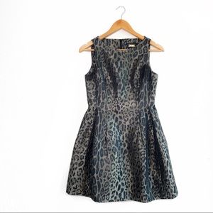 Alexia admor Metalic & Black animal print dress
